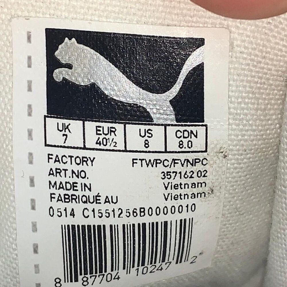 Puma McQ Alexander McQueen Men’s 8 Swallow Swarm White Canvas High Top Sneaker - Picture 3 of 12